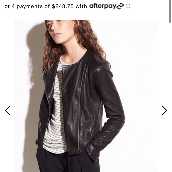 VINCE Cross Front Leather Jacket
Style # VR61791048 - Picture 4 of 5